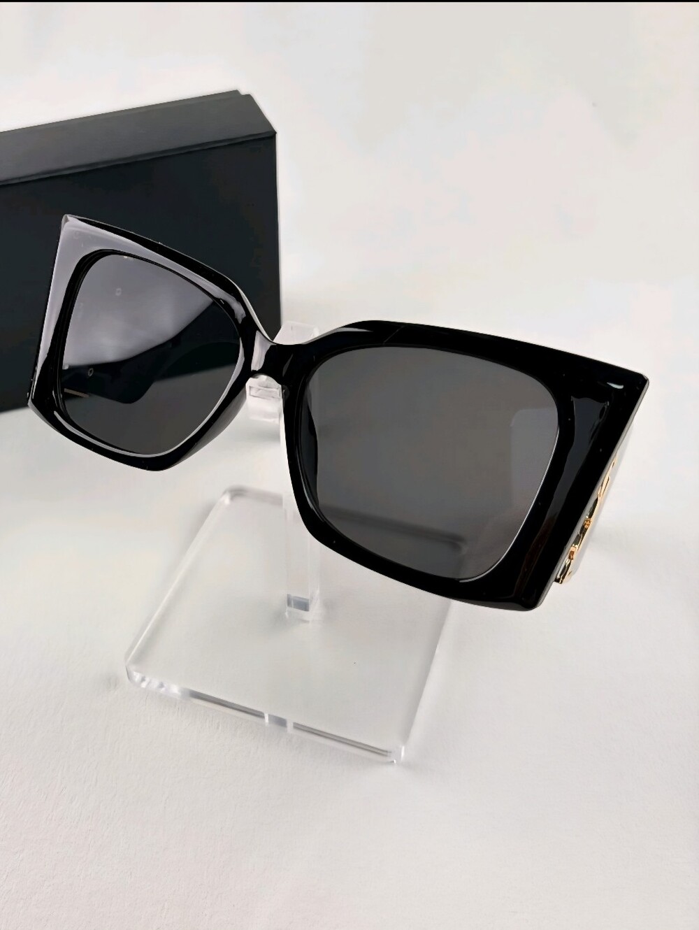 Saint Laurent Blaze Oversized Square M119/F Black Sunglasses